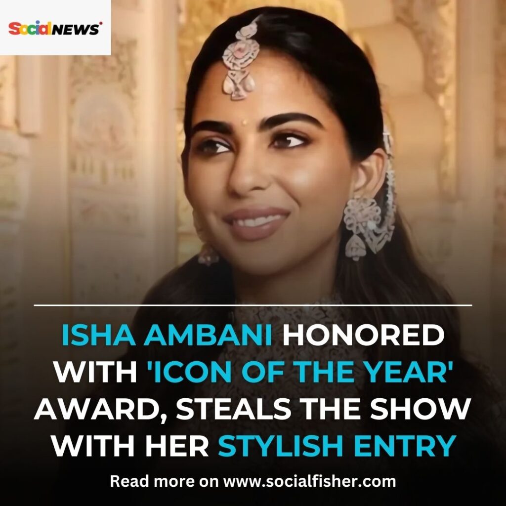 Isha Ambani wins ‘Icon of the Year’ award, makes everyone shine with her entry only